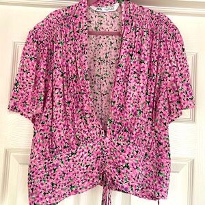 ZARA floral print crop